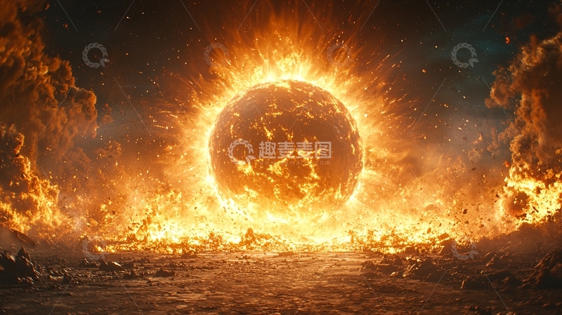 高清大图下载【趣麦麦图】燃烧的星球