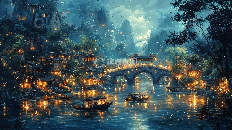 高清大图下载【趣麦麦图】水墨江南