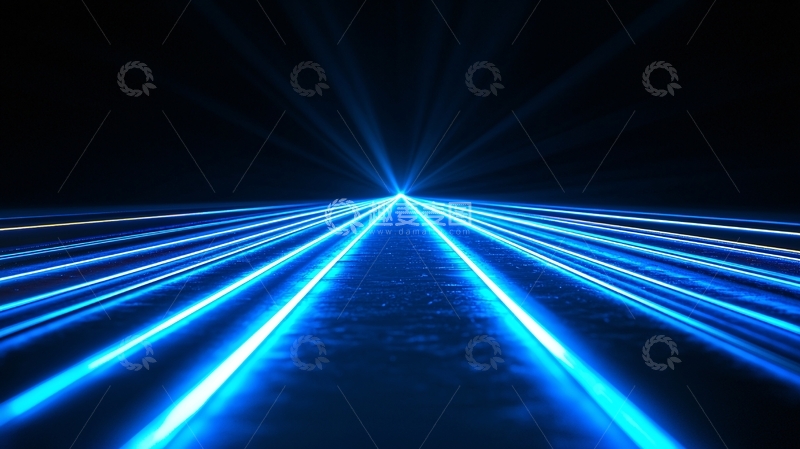 高清大图下载【趣麦麦图】蓝色光线高速公路
