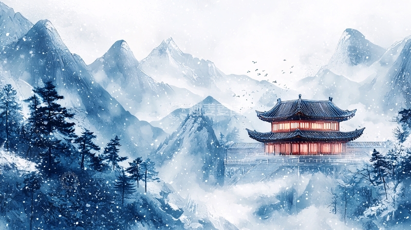 高清大图下载【趣麦麦图】水墨山水画1020