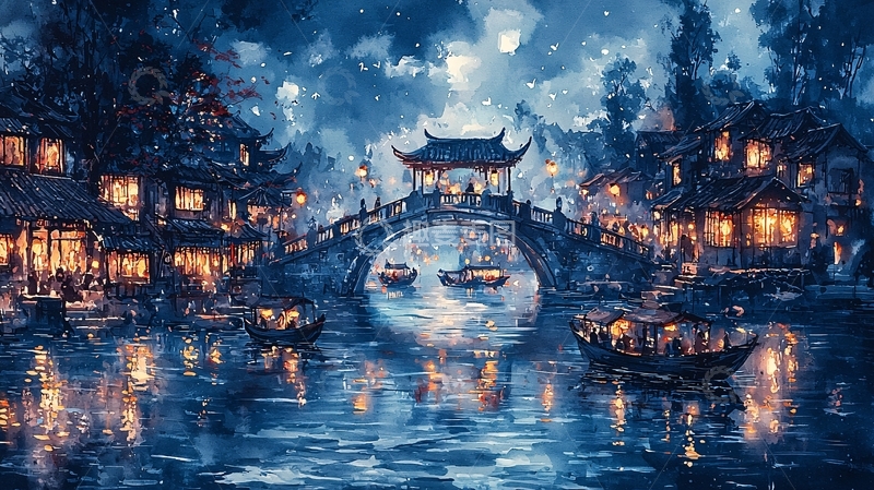 高清大图下载【趣麦麦图】水墨江南