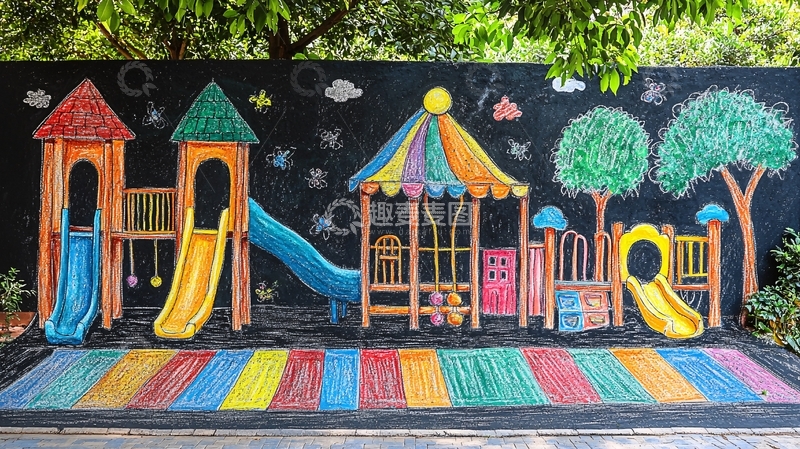彩色儿童游乐场