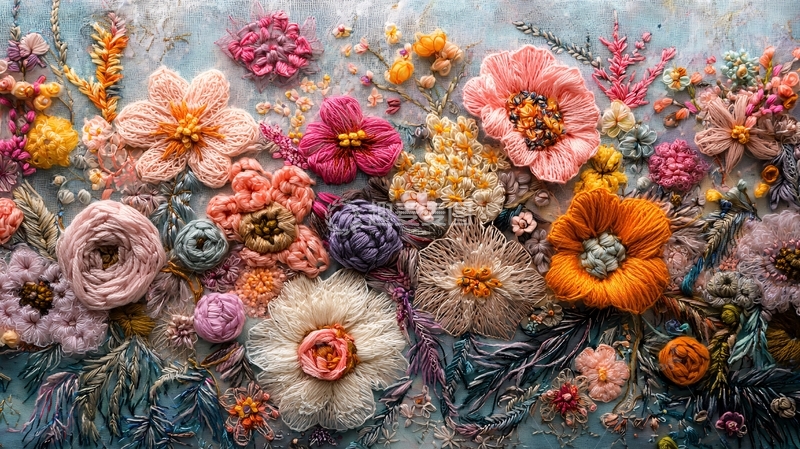 高清大图下载【趣麦麦图】立体绣花