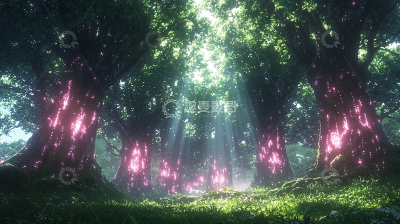 高清大图下载【趣麦麦图】光之森林