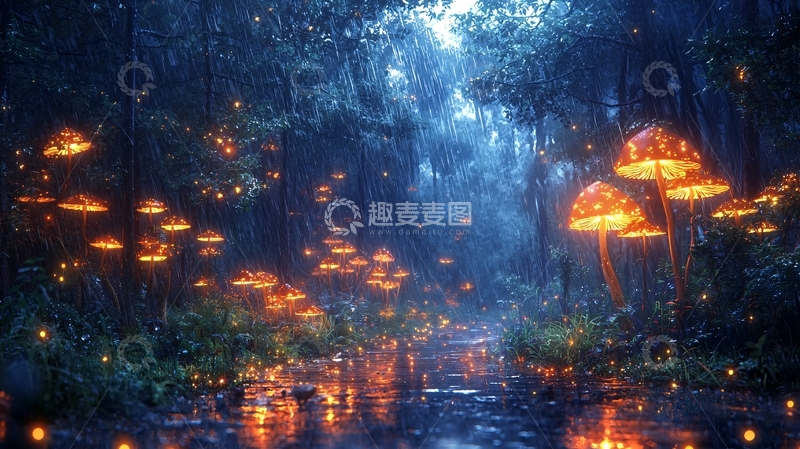 高清大图下载【趣麦麦图】梦幻森林小溪