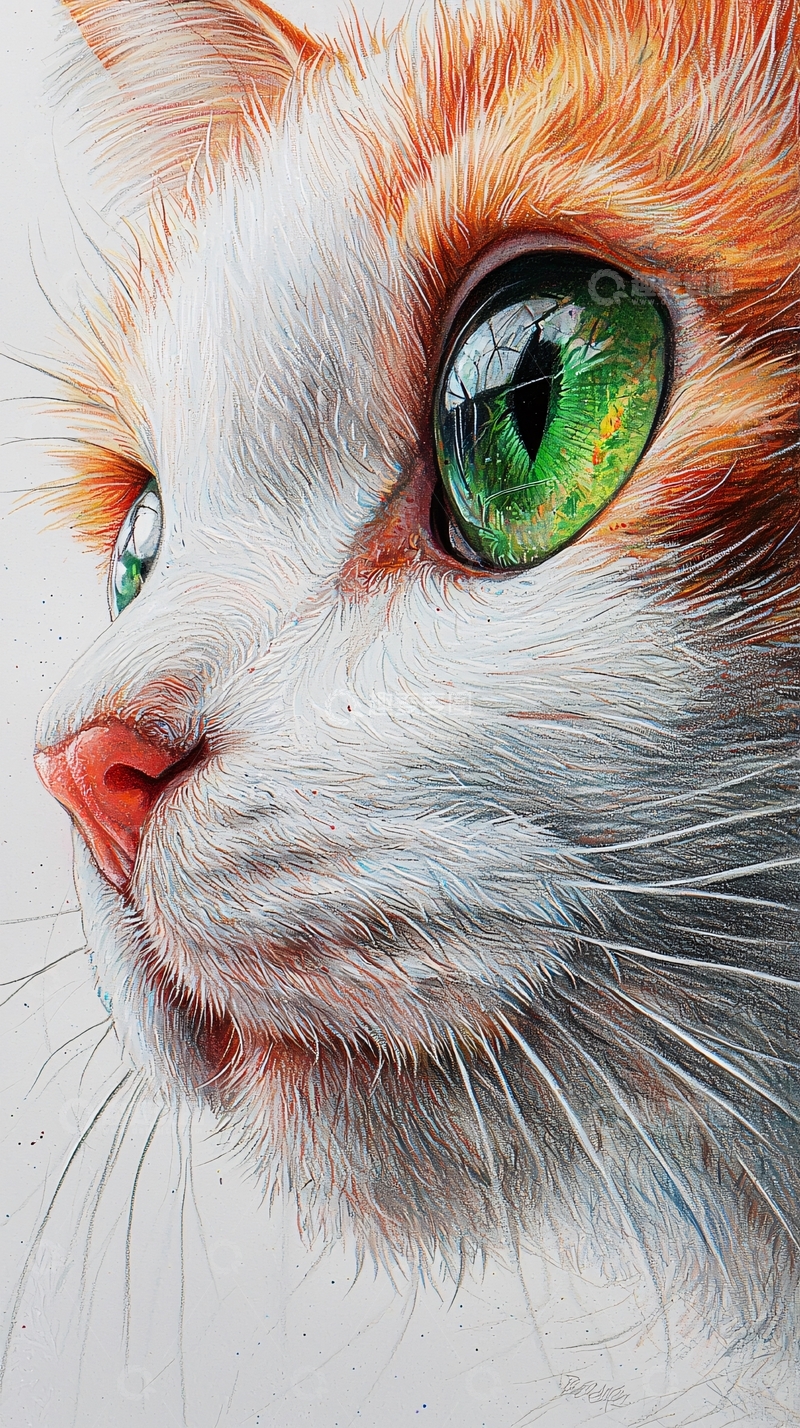 高清大图下载【趣麦麦图】橘白猫