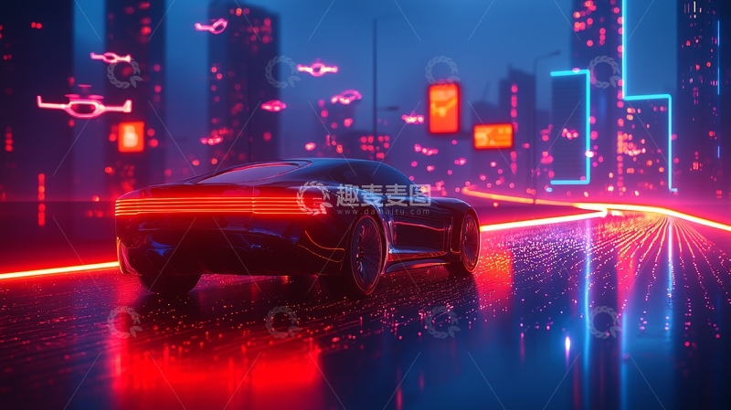 高清大图下载【趣麦麦图】未来都市夜景407