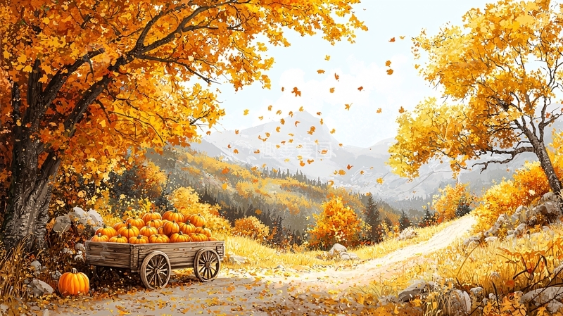 高清大图下载【趣麦麦图】秋日田园风光75