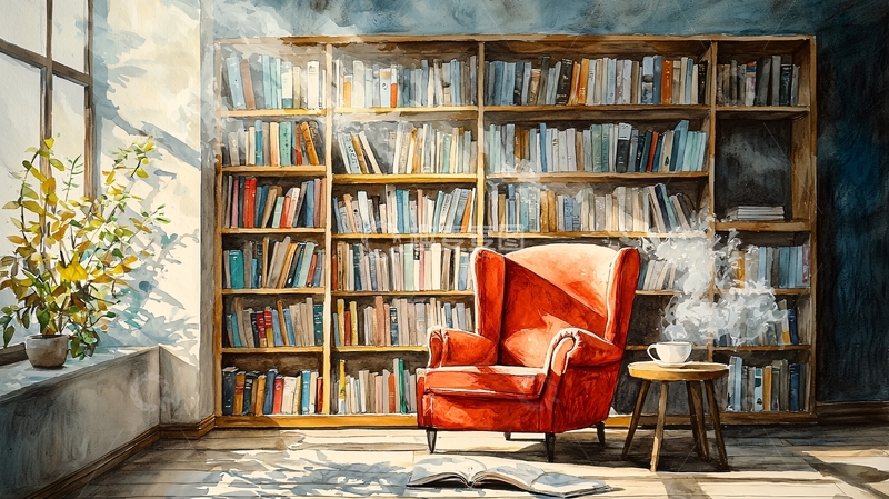 高清大图下载【趣麦麦图】阳光洒进书房