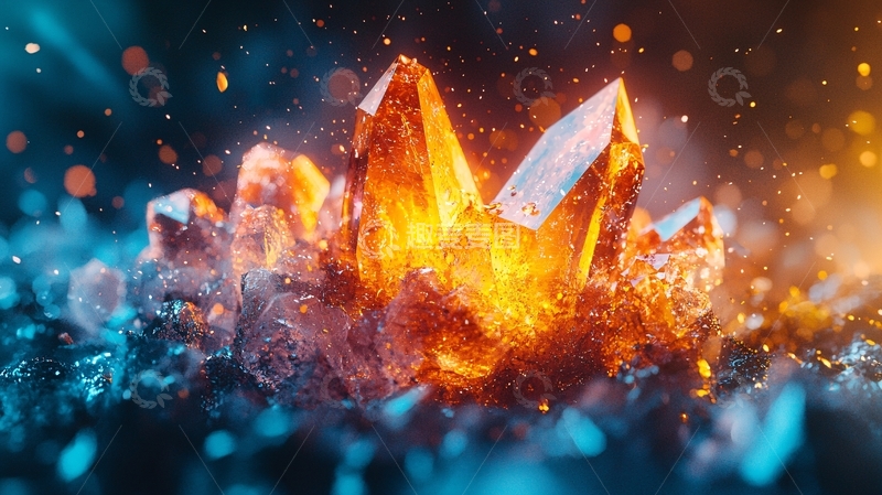 高清大图下载【趣麦麦图】闪耀发光的晶体