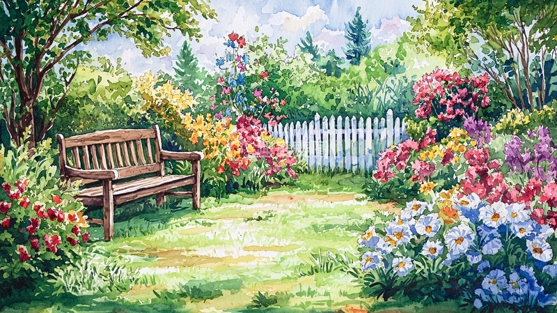 高清大图下载【趣麦麦图】花园长椅