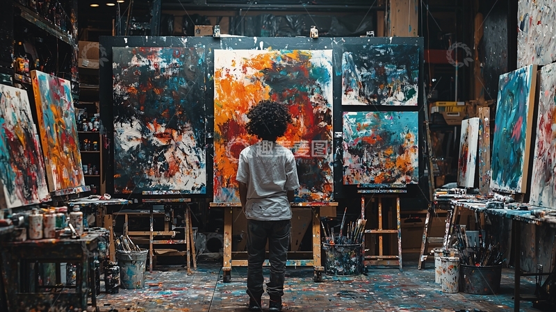 高清大图下载【趣麦麦图】艺术家工作室