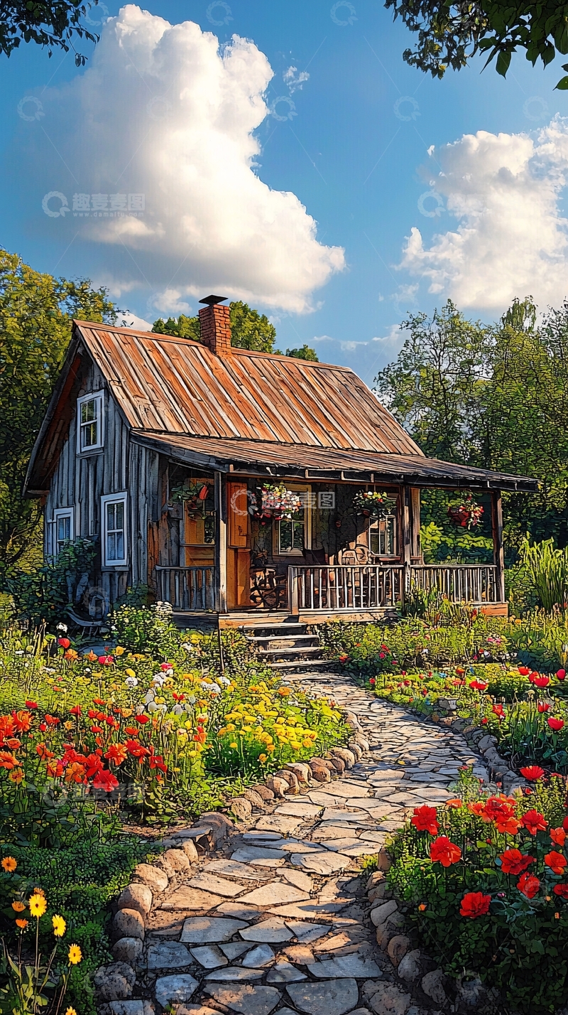 高清大图下载【趣麦麦图】田园小屋