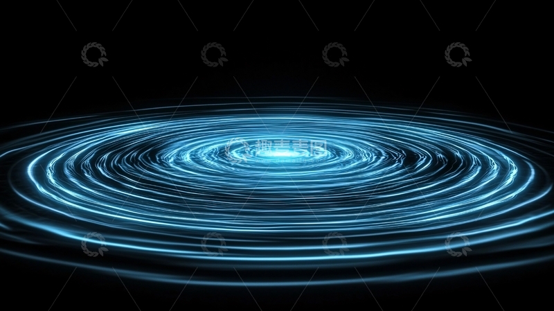 高清大图下载【趣麦麦图】蓝色能量波纹