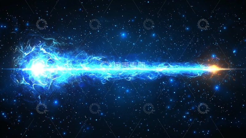 高清大图下载【趣麦麦图】蓝色能量光束