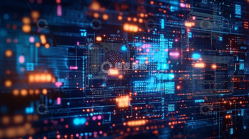 高清大图下载【趣麦麦图】科技感数据流