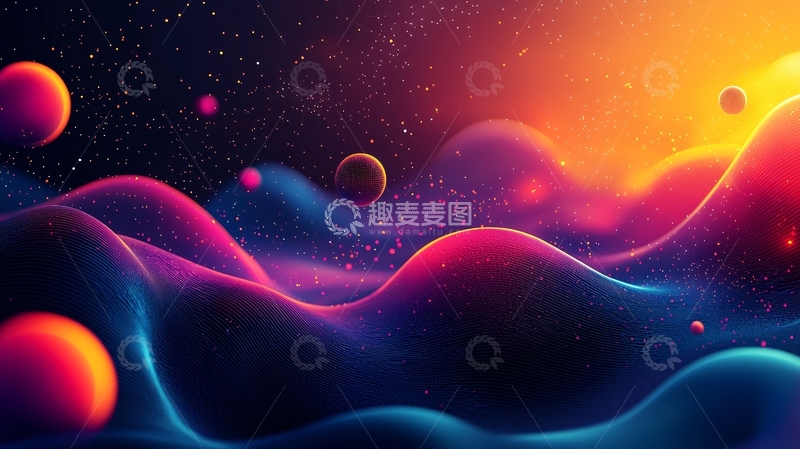 高清大图下载【趣麦麦图】宇宙星球梦幻场景
