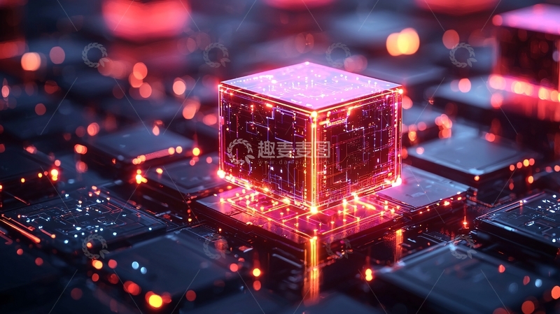 高清大图下载【趣麦麦图】科技感十足的晶体芯片