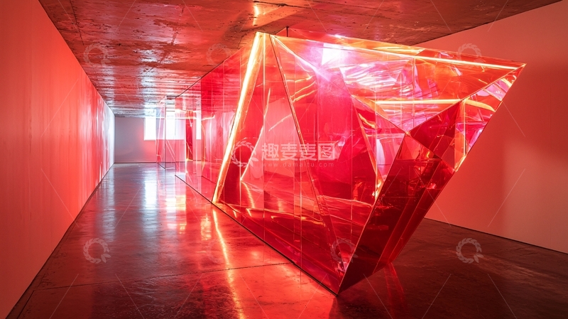 高清大图下载【趣麦麦图】红色水晶走廊