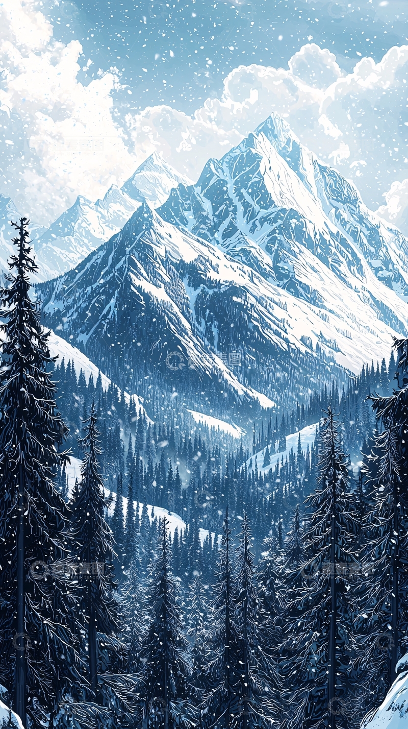 高清大图下载【趣麦麦图】雪山