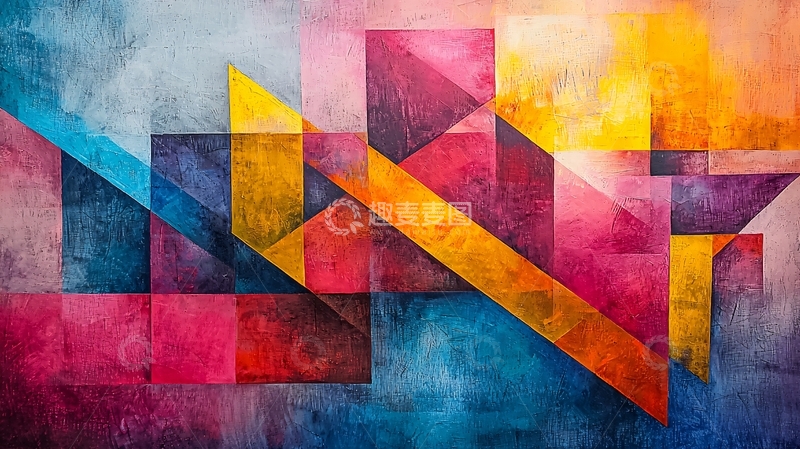 高清大图下载【趣麦麦图】抽象几何彩绘