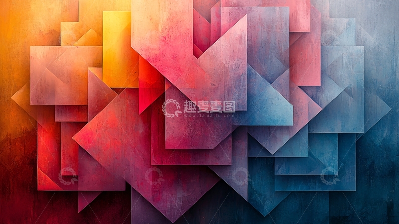 高清大图下载【趣麦麦图】抽象几何背景