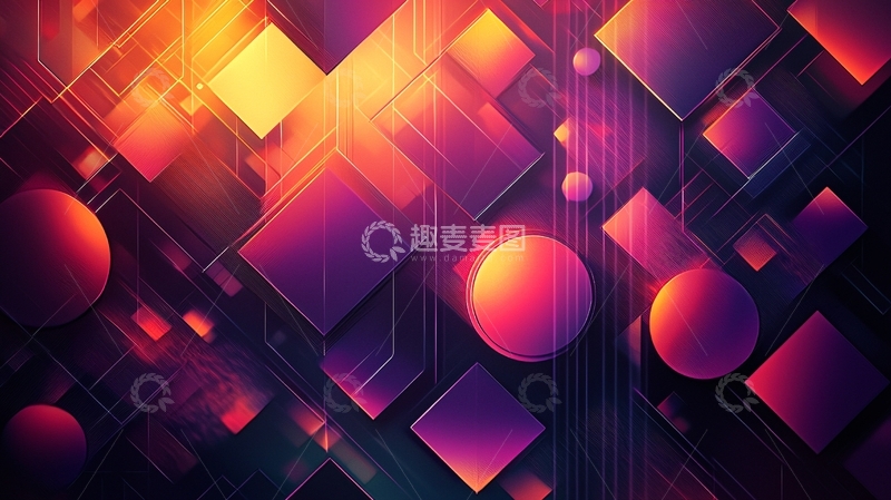 高清大图下载【趣麦麦图】抽象几何背景