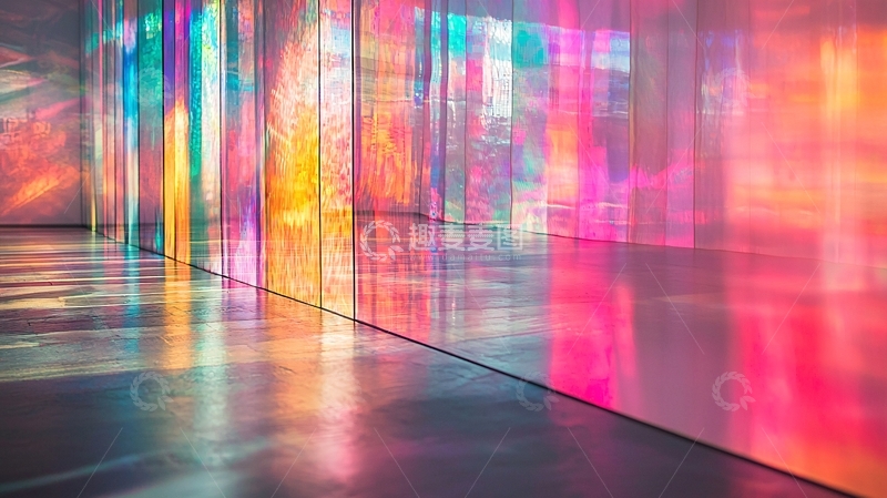 高清大图下载【趣麦麦图】彩色玻璃墙