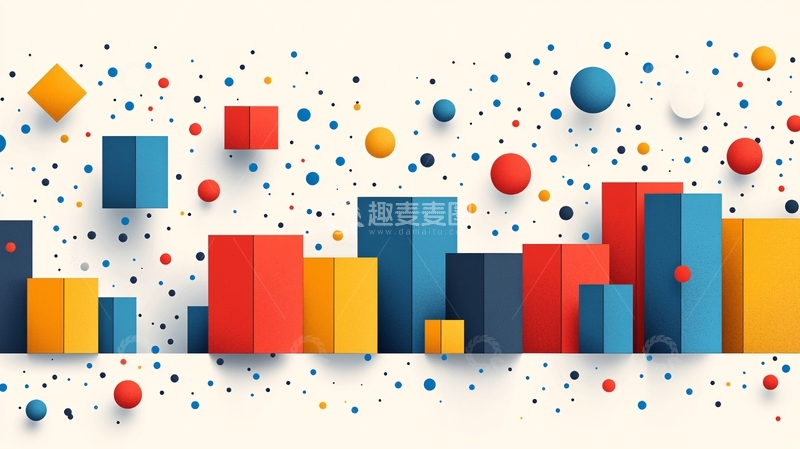高清大图下载【趣麦麦图】抽象彩色几何图形