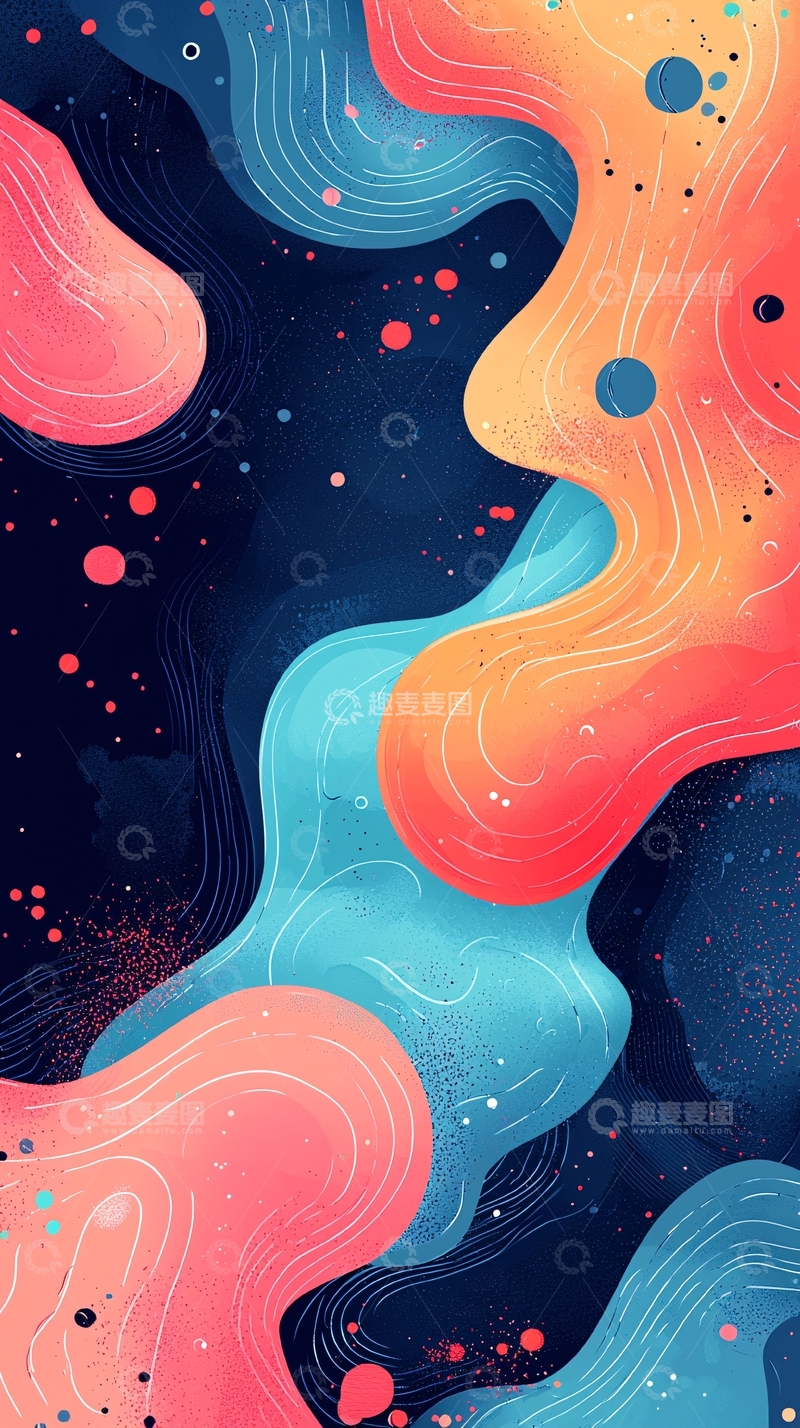 高清大图下载【趣麦麦图】抽象渐变流体