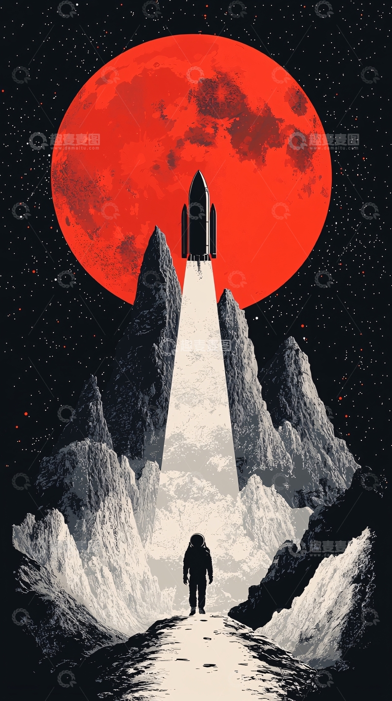高清大图下载【趣麦麦图】红色星球