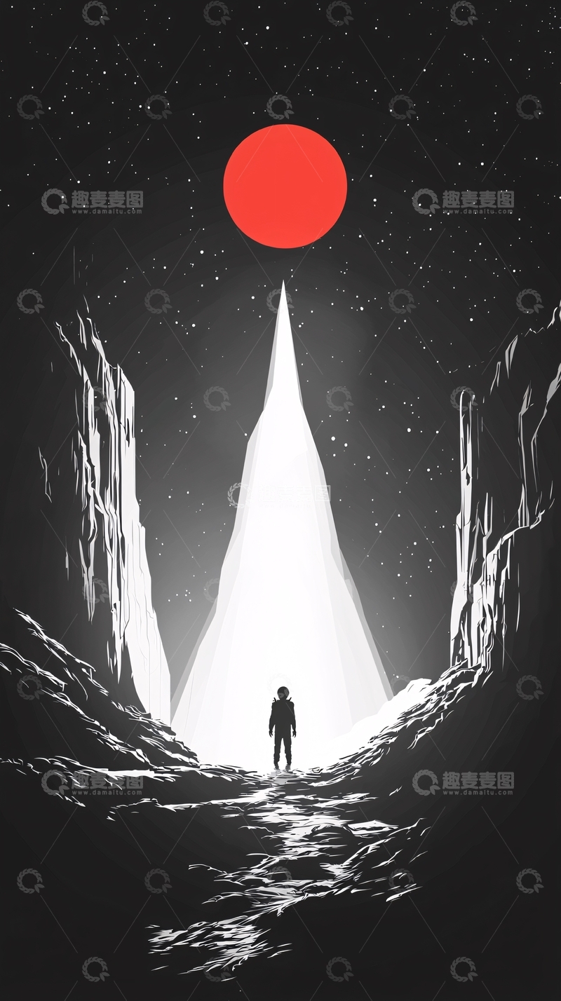 高清大图下载【趣麦麦图】黑白