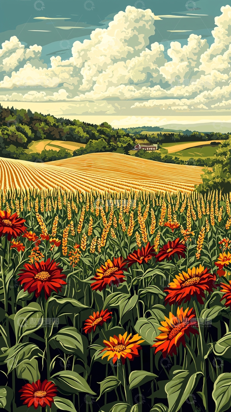 高清大图下载【趣麦麦图】田园风光371