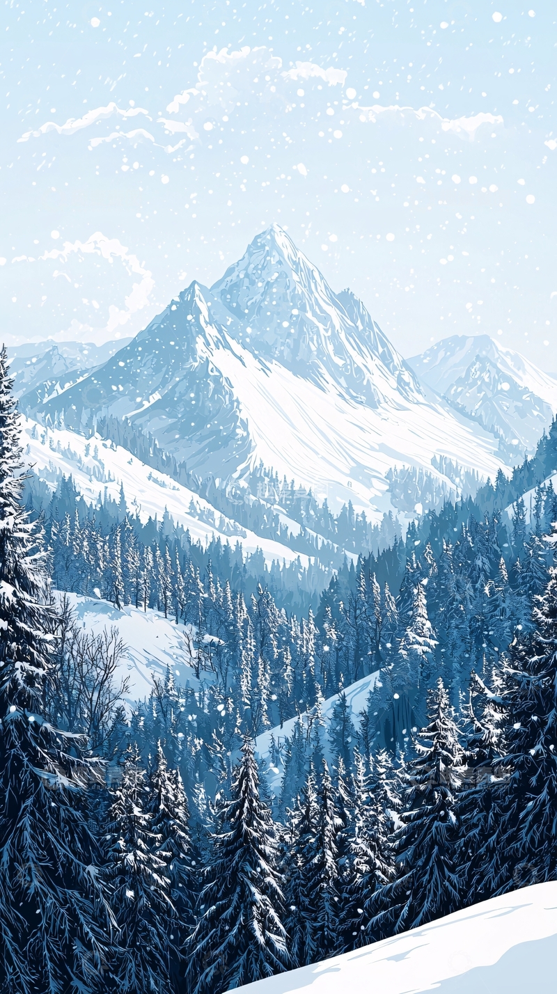 高清大图下载【趣麦麦图】雪山风景