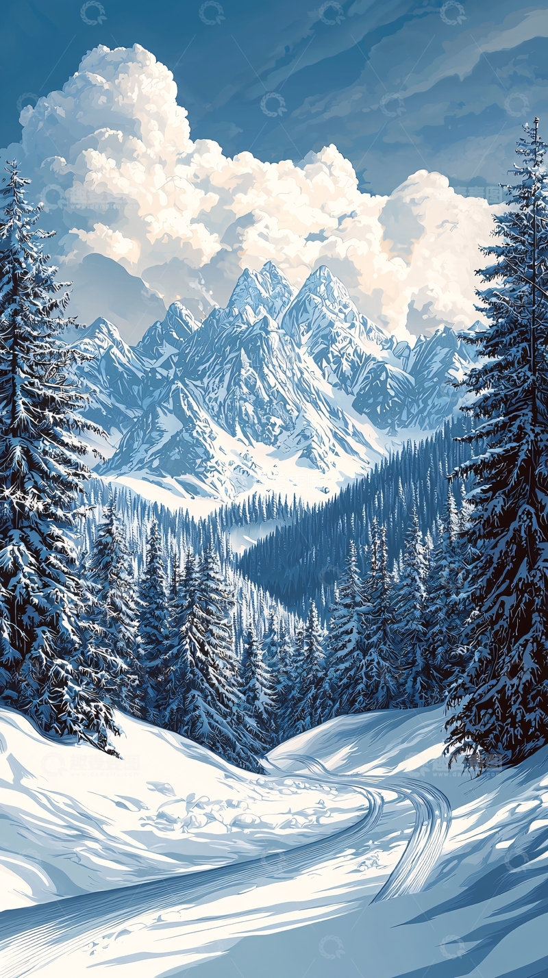 高清大图下载【趣麦麦图】雪山