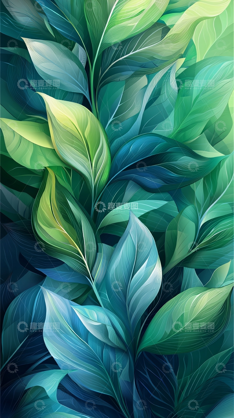 高清大图下载【趣麦麦图】绿叶植物高清壁纸