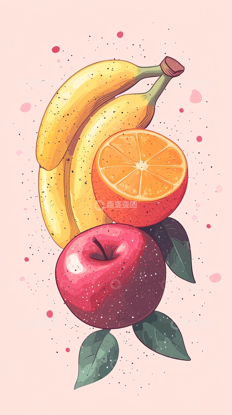 高清大图下载【趣麦麦图】水果插画