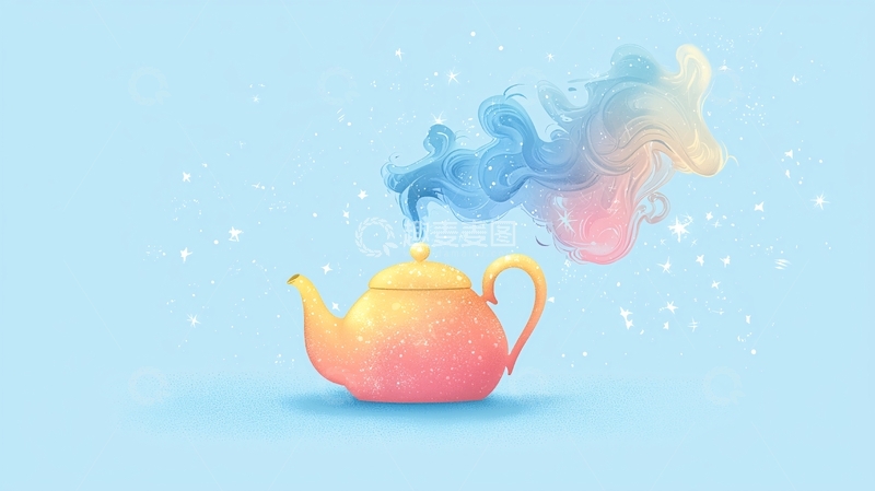高清大图下载【趣麦麦图】彩色茶壶