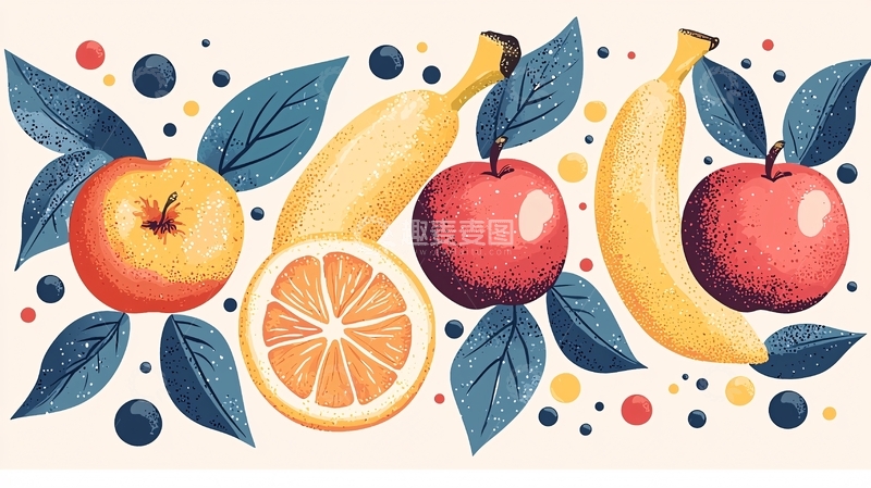 高清大图下载【趣麦麦图】水果插画