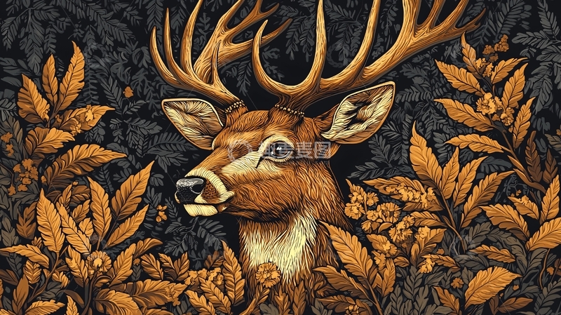 高清大图下载【趣麦麦图】森林鹿