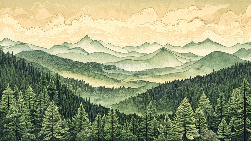 高清大图下载【趣麦麦图】山峦叠嶂