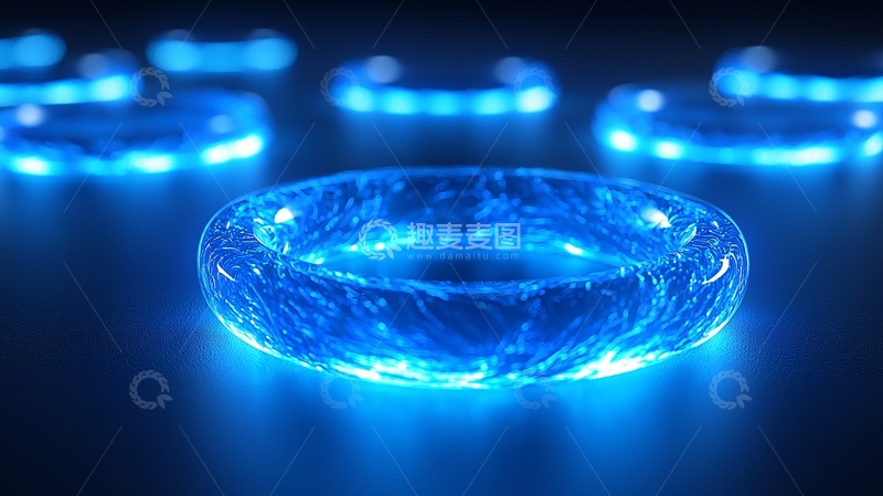 高清大图下载【趣麦麦图】蓝色能量环