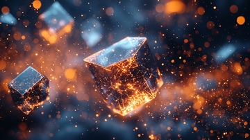 燃烧的晶体方块