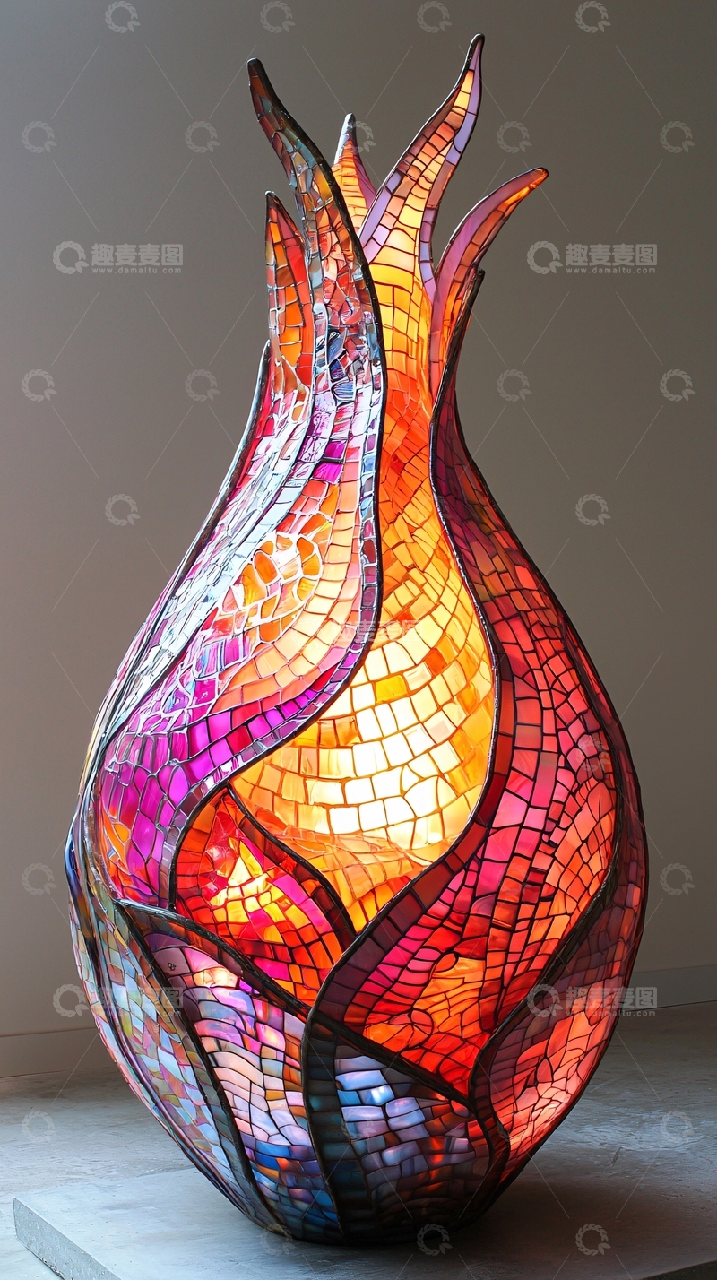 高清大图下载【趣麦麦图】马赛克玻璃灯