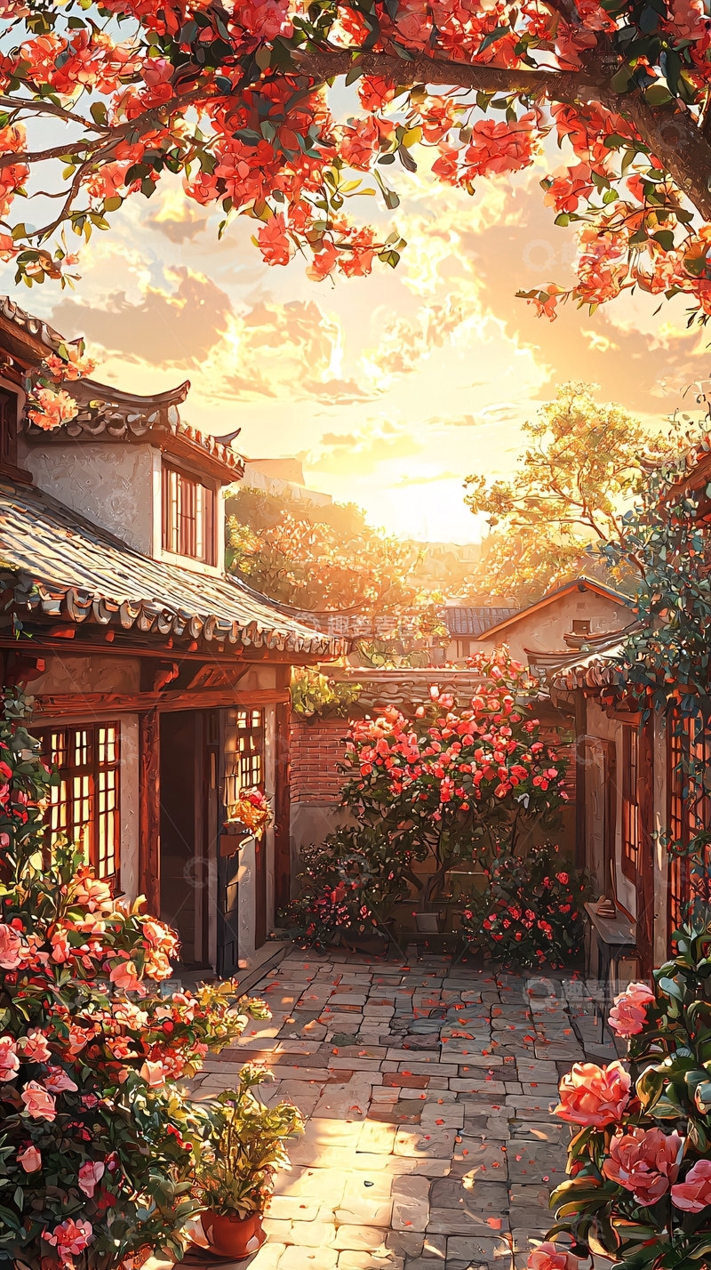 高清大图下载【趣麦麦图】中式庭院