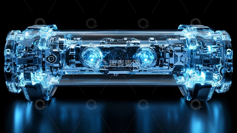 透明蓝色科技能量核心