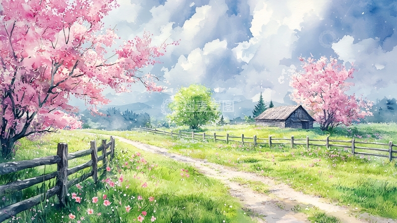 高清大图下载【趣麦麦图】春日田园风光9