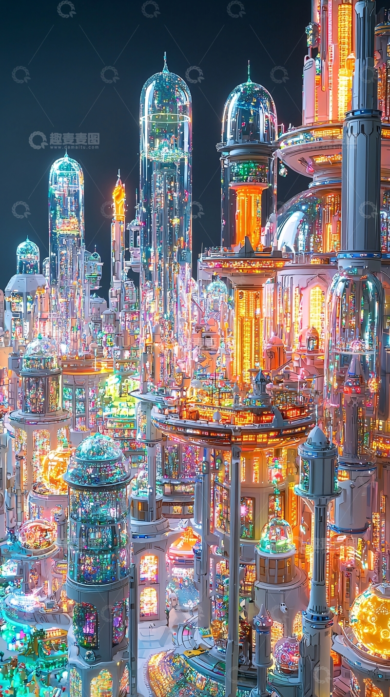 高清大图下载【趣麦麦图】梦幻未来都市