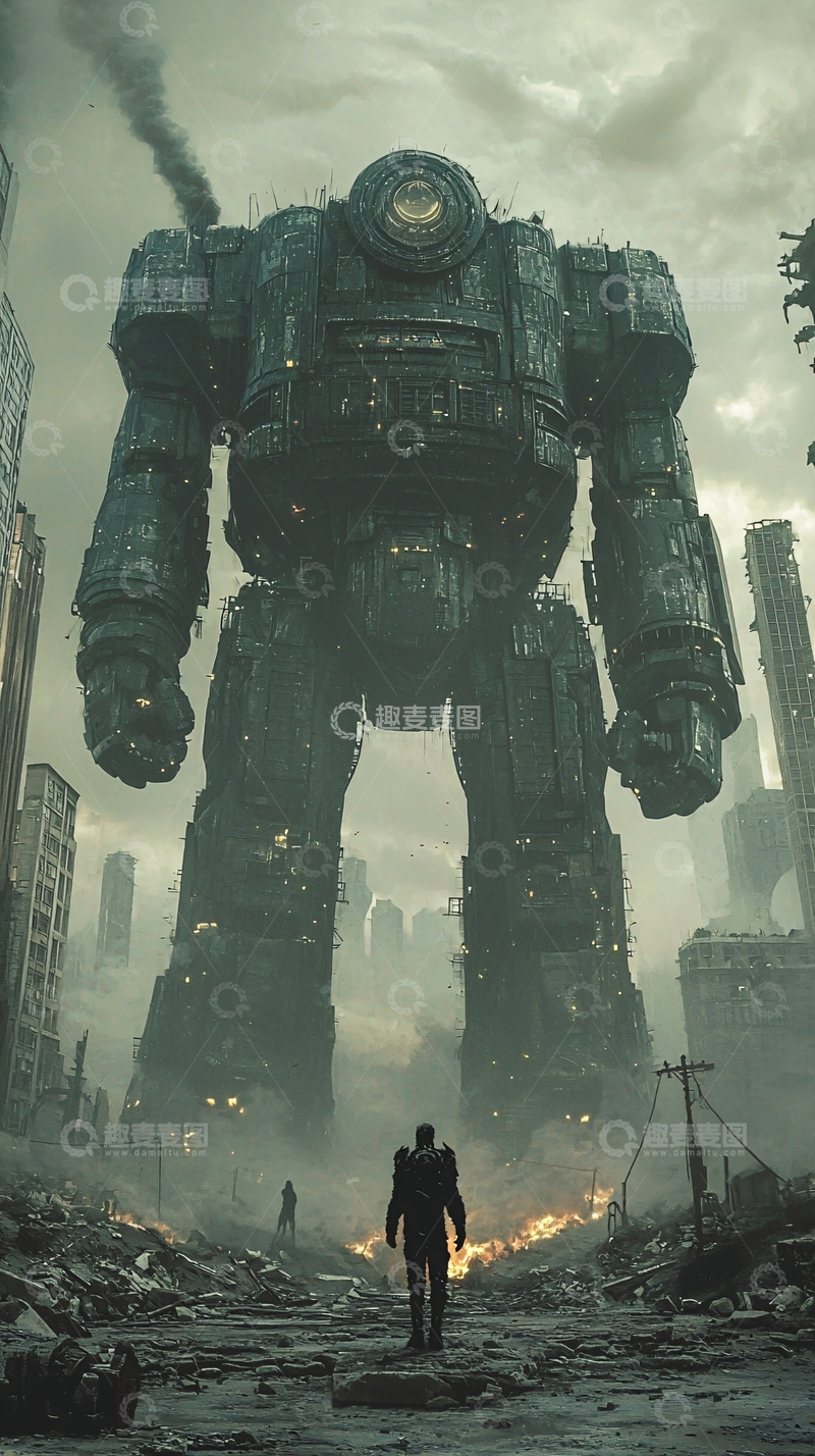 高清大图下载【趣麦麦图】巨型机械战士