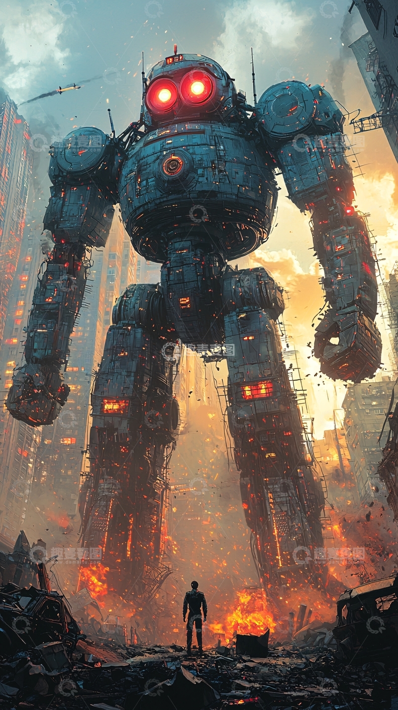 高清大图下载【趣麦麦图】巨大机器人